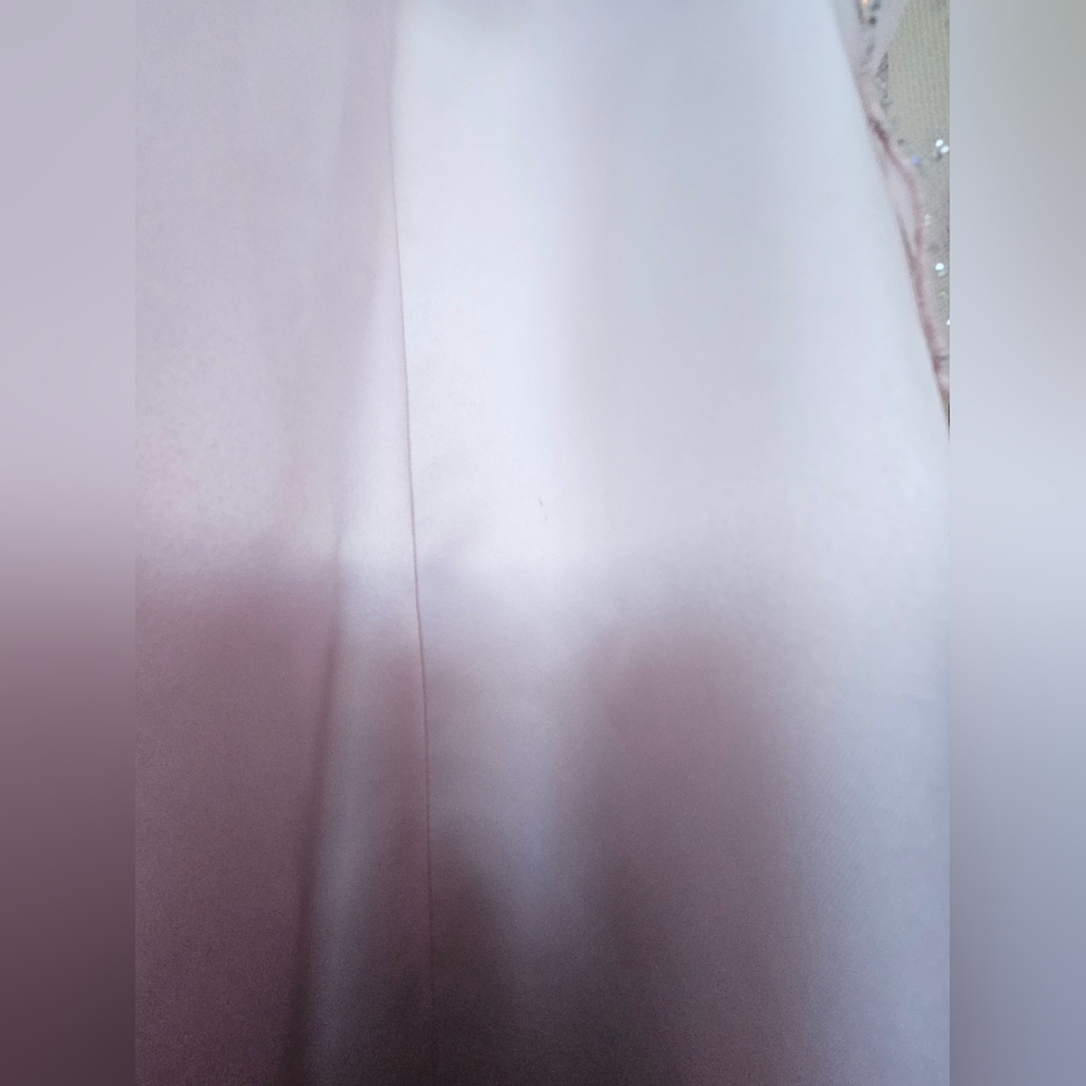 Unbranded Unsized Strapless Light Pink Maxi Prom Dress with Cequins on Mesh - Picture 4 of 12